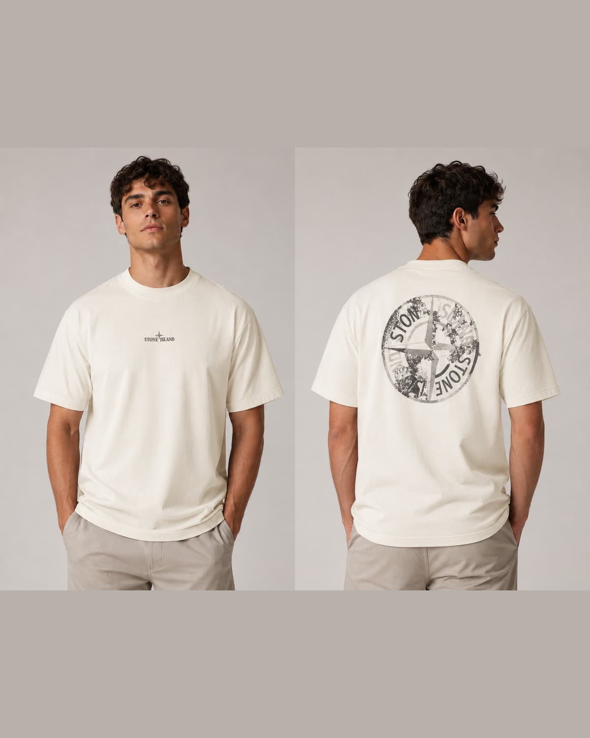 חולצת גברים גזרת חצי אוברסייז - Stone Island 5