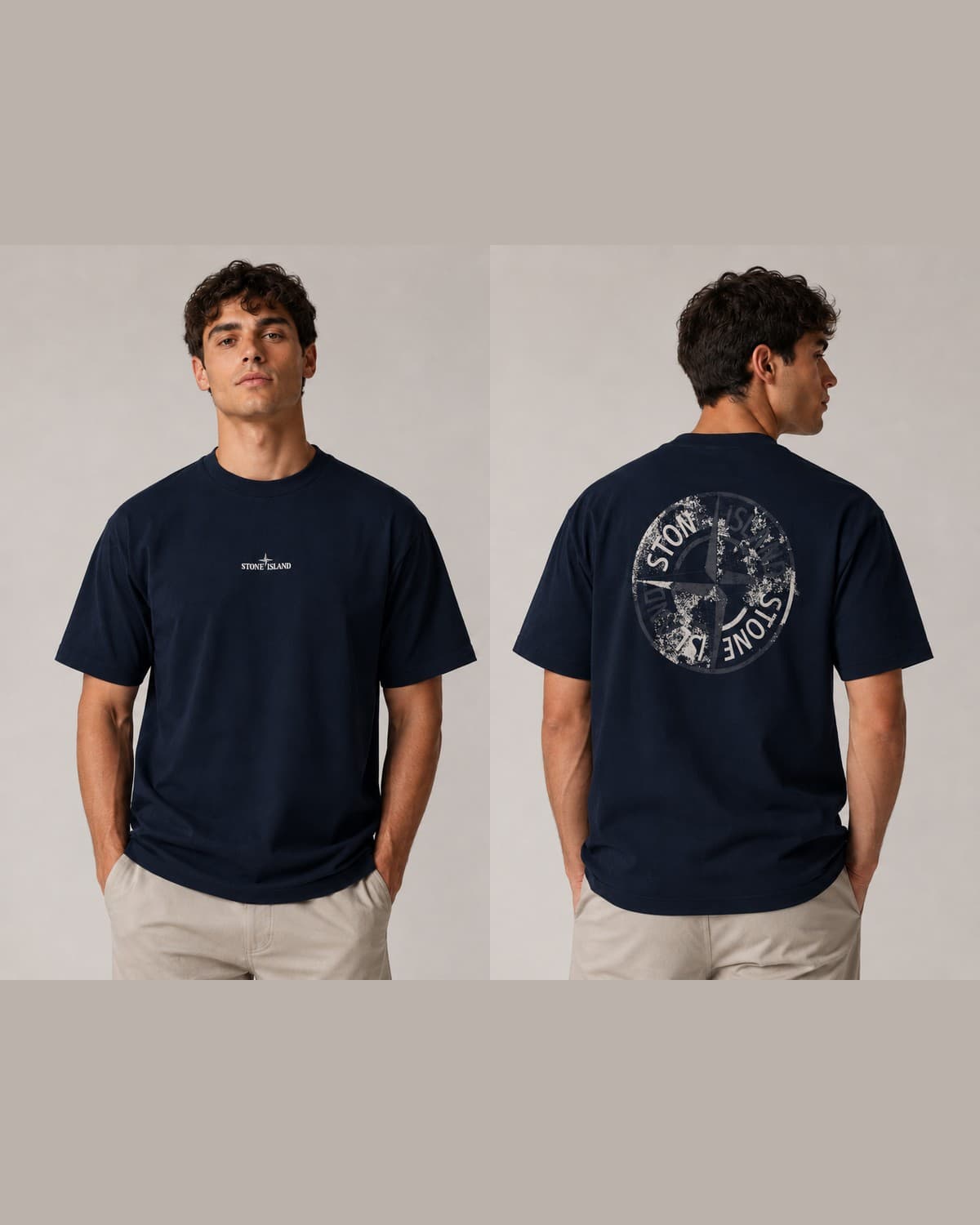 חולצת גברים גזרת חצי אוברסייז - Stone Island 7