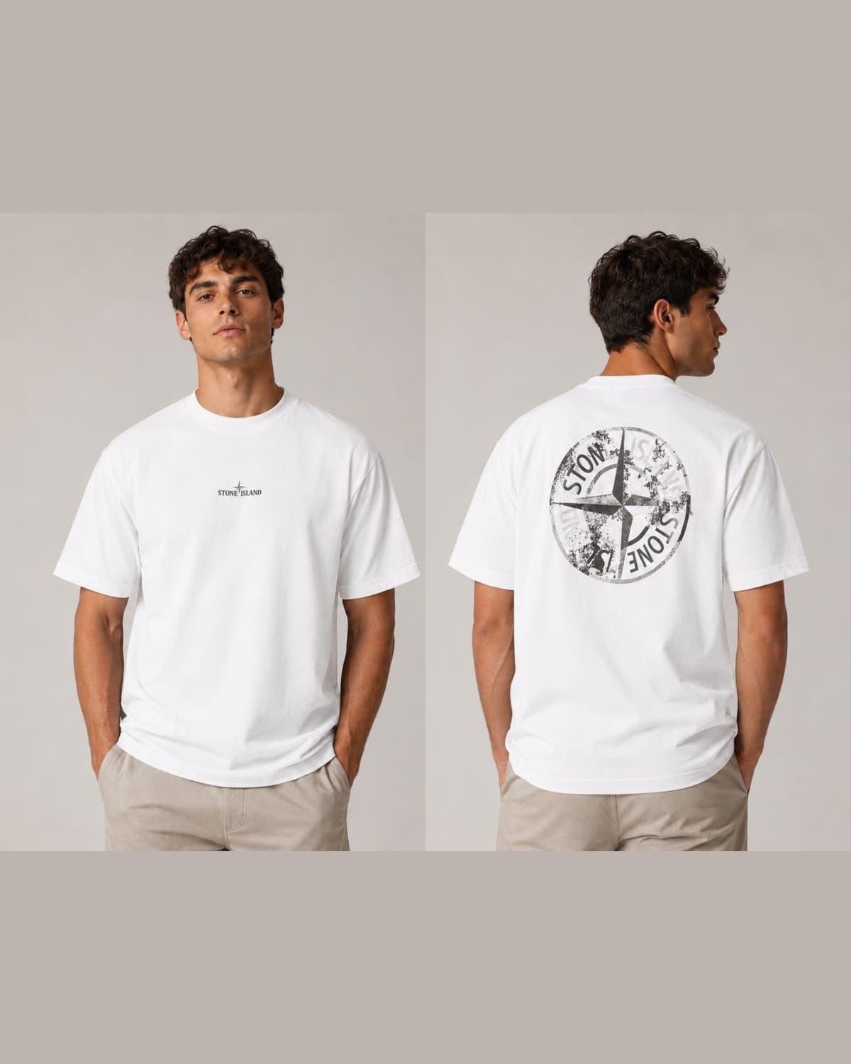 חולצת גברים גזרת חצי אוברסייז - Stone Island 9