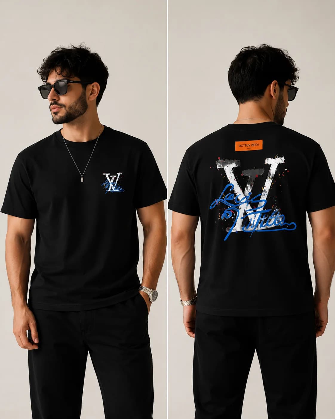 טי-שירט לואי ויטון גרפיטי (Louis Vuitton Graffiti T-Shirt)