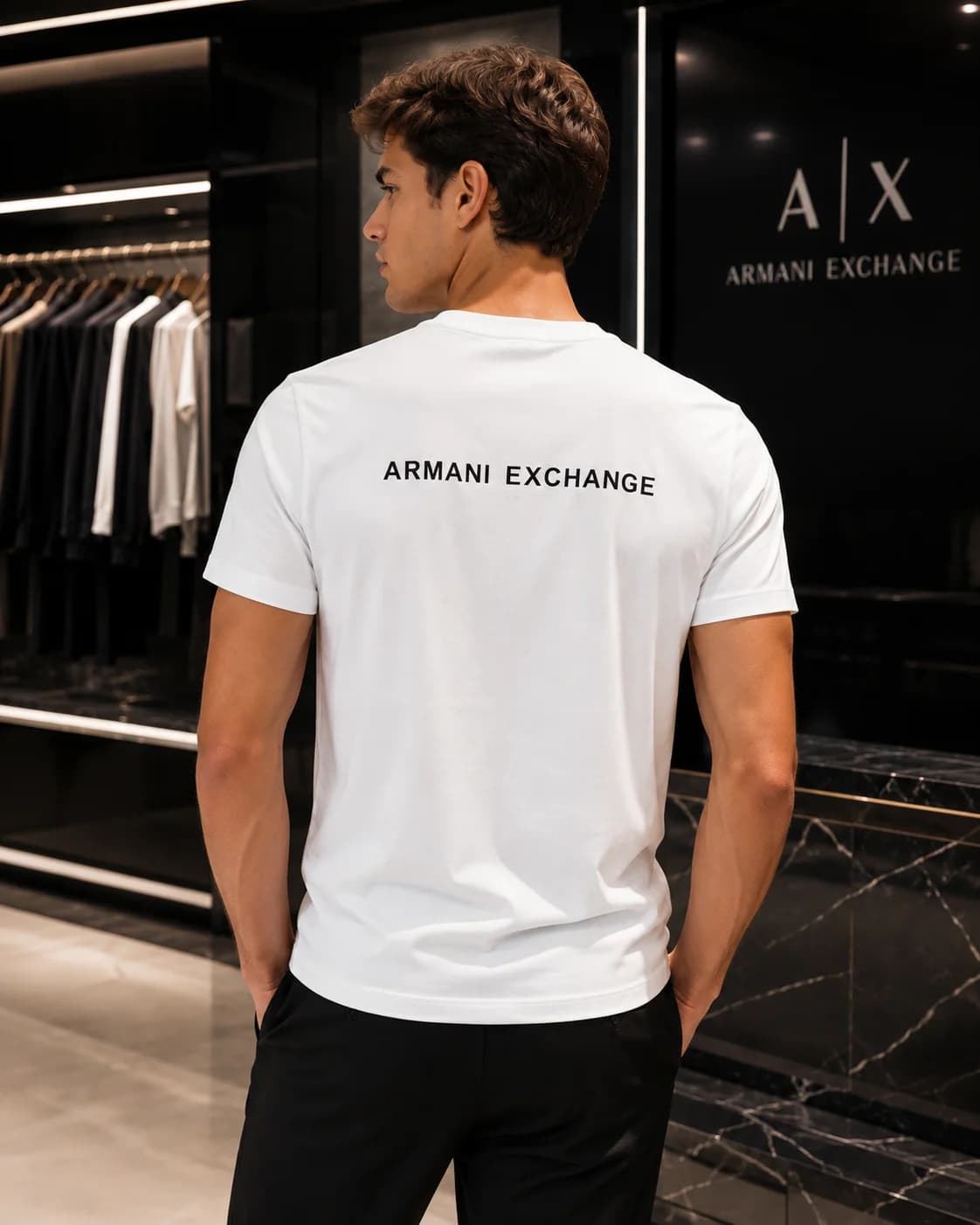טי-שירט ארמני אקסטשיינג' לוגו AX מיני (Armani Exchange Mini AX Logo T-Shirt) 2