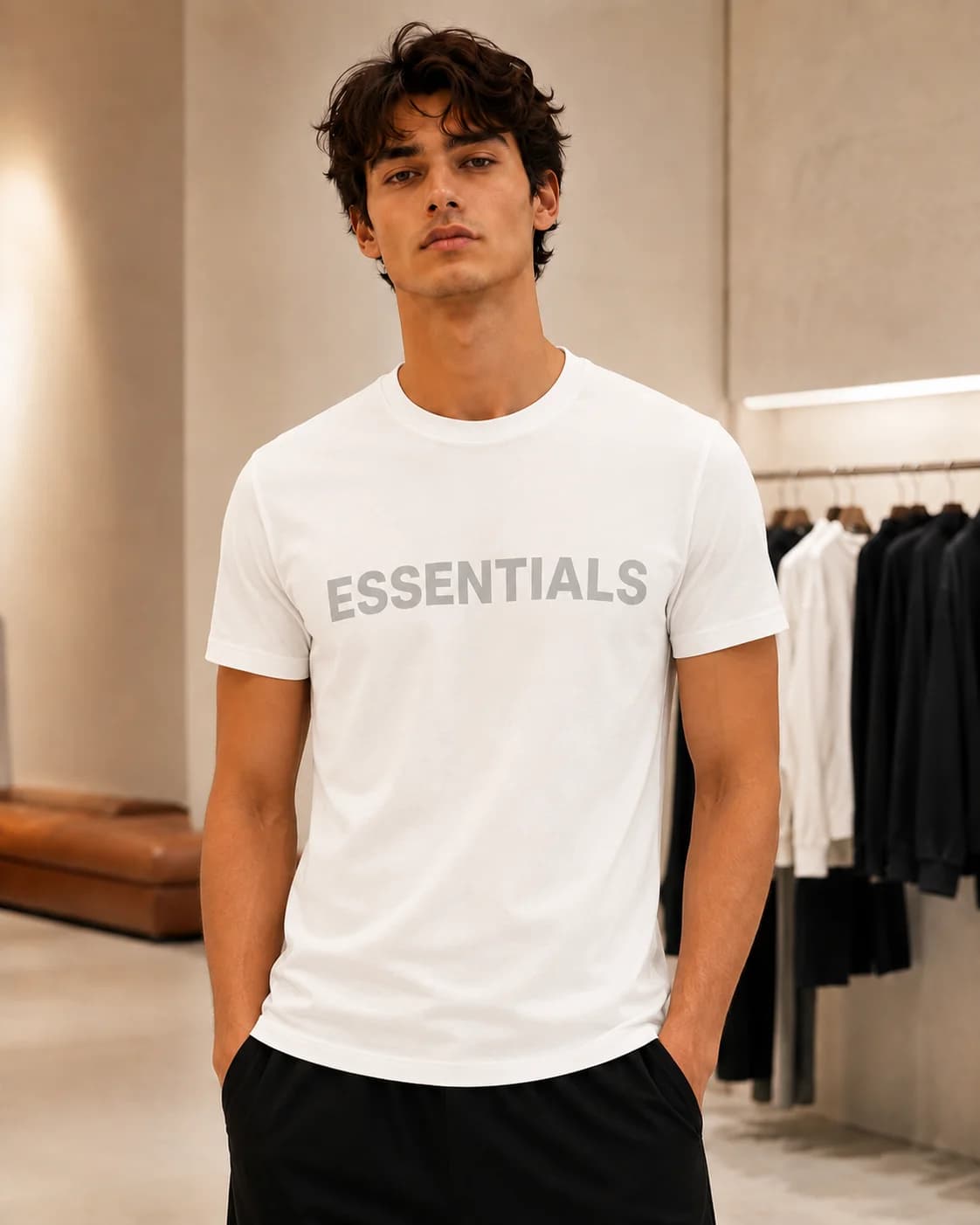 חולצת טי-שירט 'ESSENTIALS' קלאסית