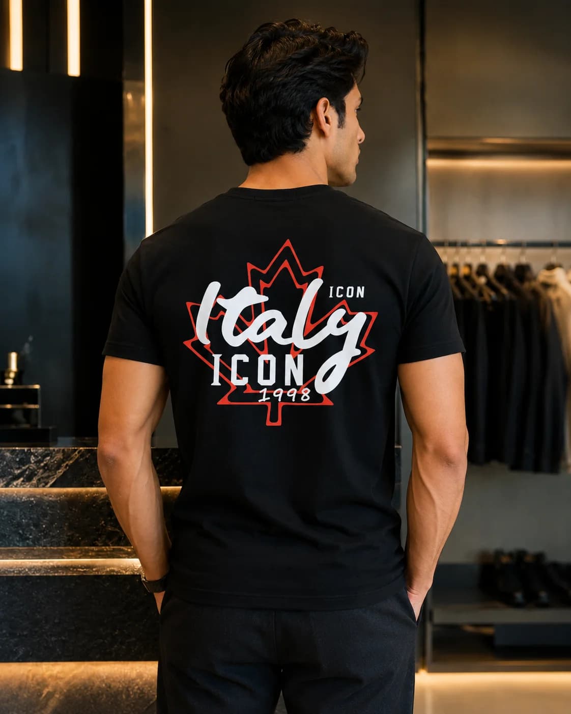 חולצת טי-שירט 'ICON' עם הדפס גב 'ITALY 1998' 2