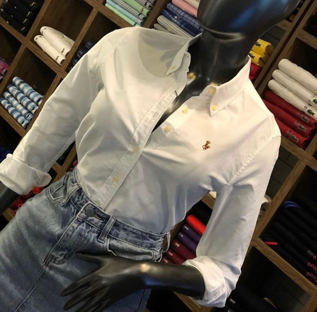 חולצה מכופתרת לנשים 'Polo Ralph Lauren' בגזרת סלים פיט (Slim Fit)  2