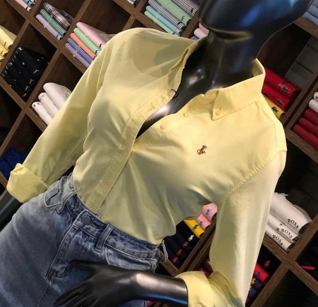 חולצה מכופתרת לנשים 'Polo Ralph Lauren' בגזרת סלים פיט (Slim Fit)  8