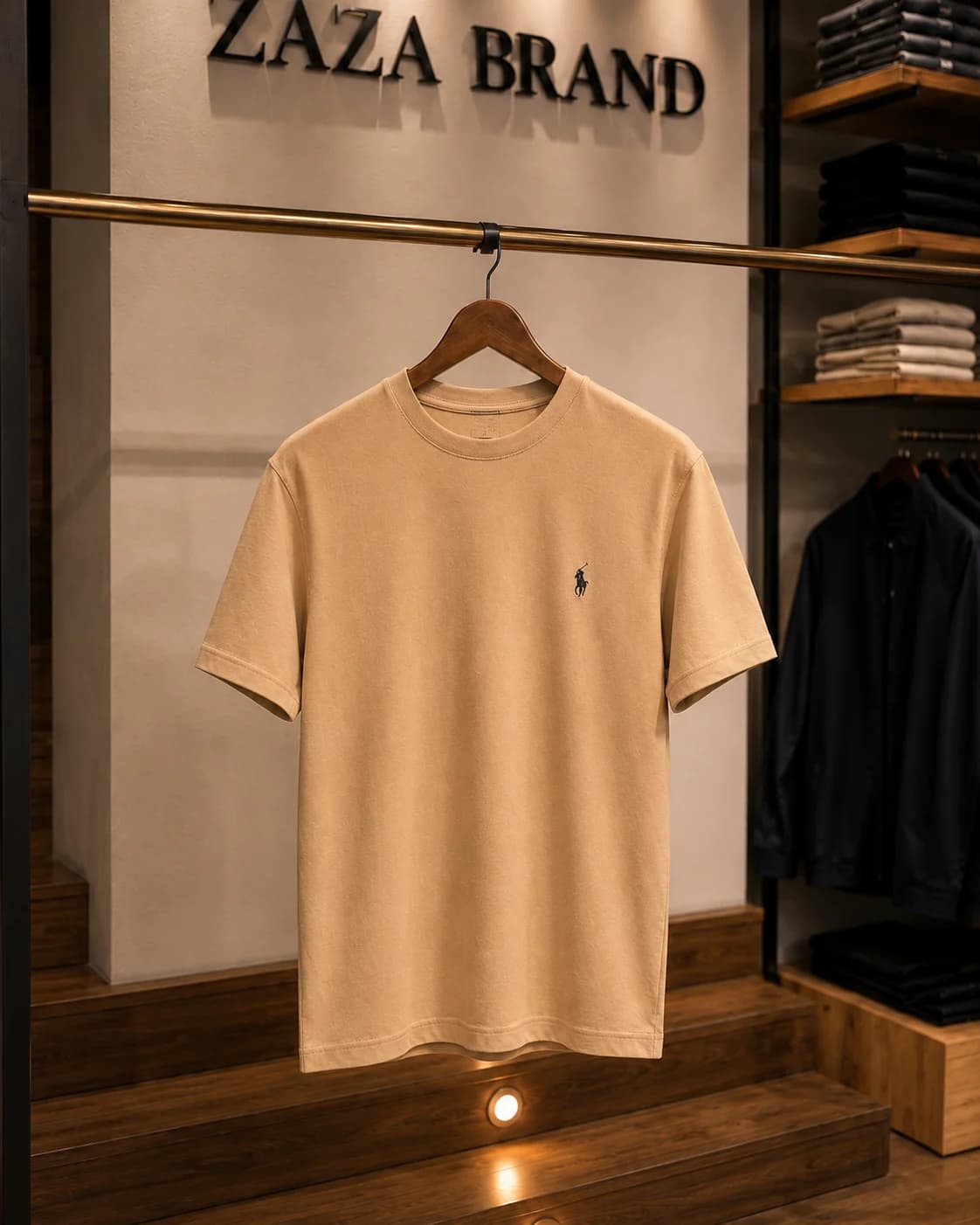 חולצת טישירט Polo Ralph Lauren עם צווארון עגול מוגבה – 10