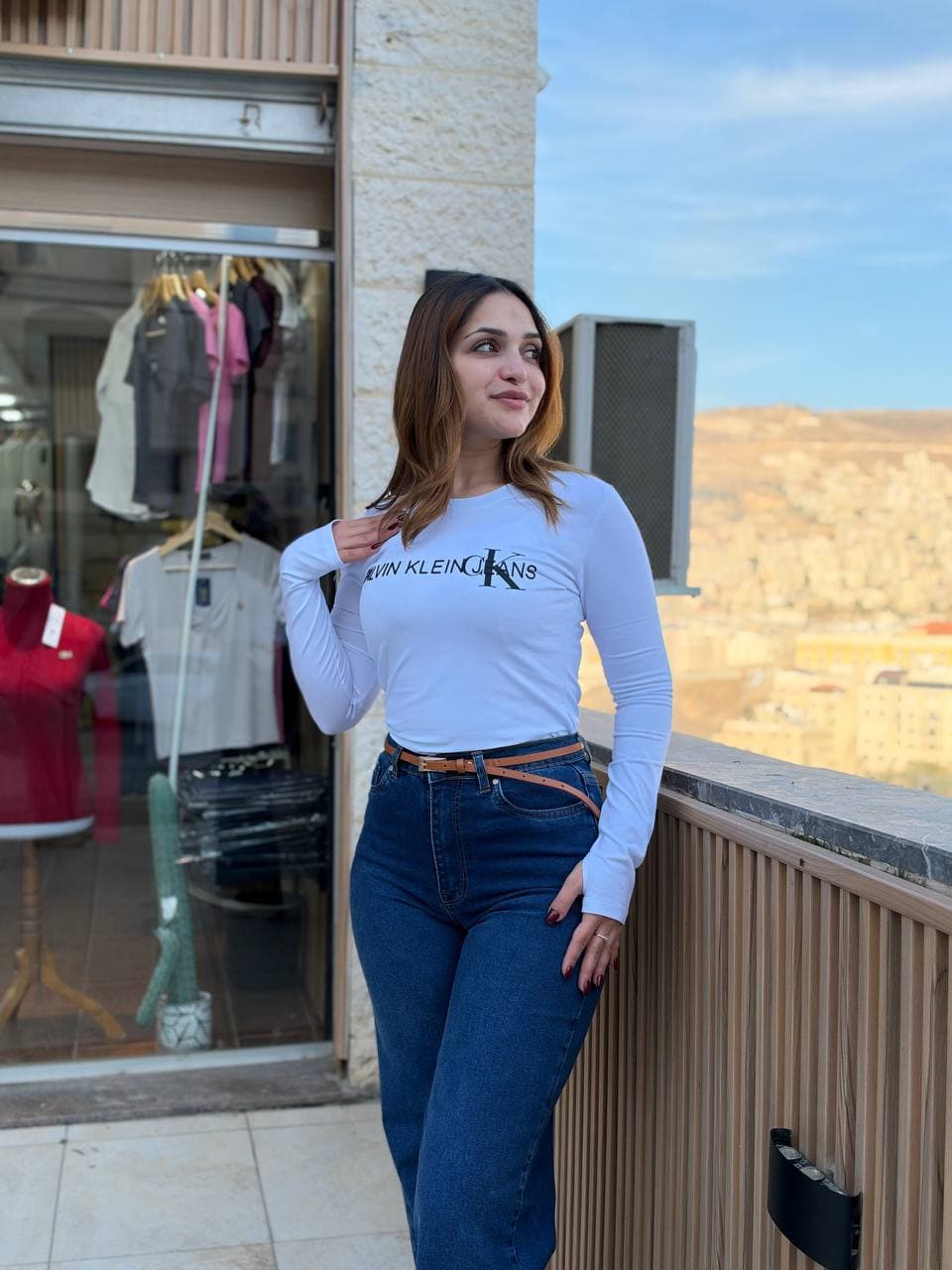חולצת Calvin Klein ארוכה לנשים 8