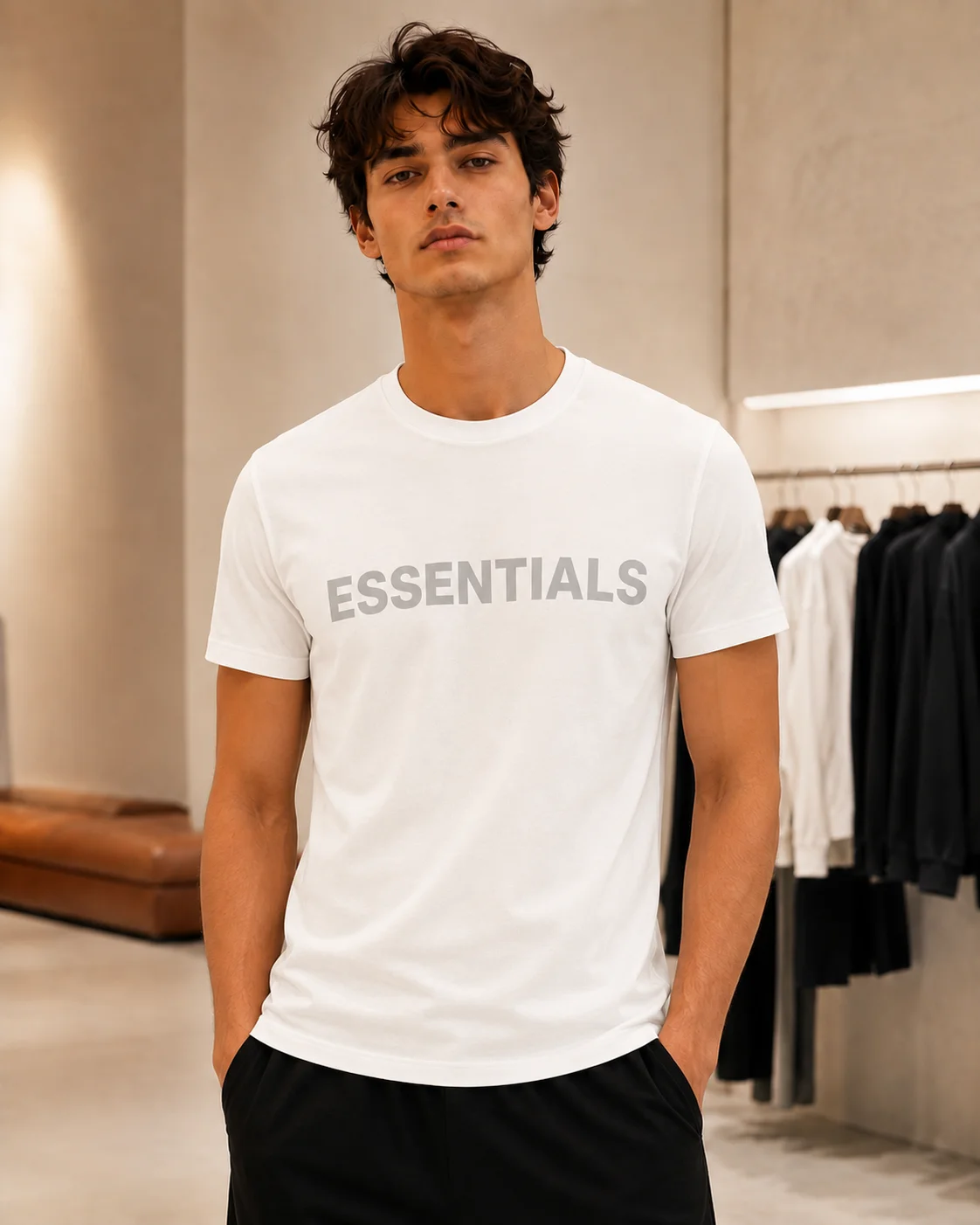 חולצת טי-שירט 'ESSENTIALS' קלאסית